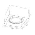 Plafon Cage - out 1-1 - Czarny (85mm) 1271 Brosline