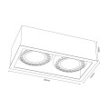 Plafon Cage - out 1-2 - Biały (85mm) 1274 Brosline