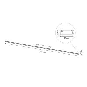 Plafon Slim C - Biały (900mm) 1290 Brosline