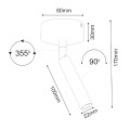 Reflektor Point 22 move - Czarny (170mm) 2281 Brosline