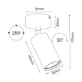 Reflektor Point 55 move - Czarny (170mm) 2286 Brosline