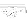 Spot Drop track - Biały - szynoprzewód 230V (95mm) 6259 Brosline
