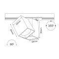 Spot Cube track 1 - Czarny - szynoprzewód 230V (90mm) 6260 Brosline