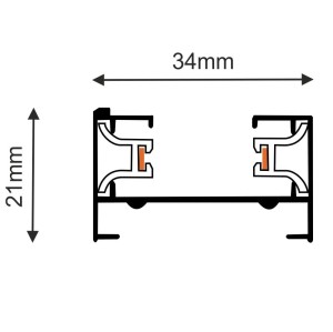 Szynoprzewód 1 - fazowy 230V - Biały - (1000 mm) 6303 Brosline