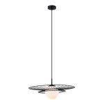 Lampa wisząca Alison nowoczesna ze szklanym kloszem i drucianą dekoracją Italux