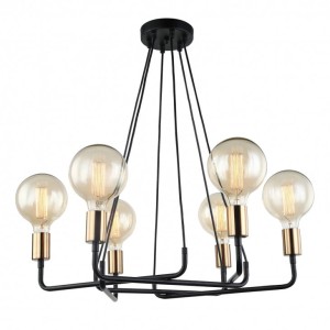 Lampa wisząca Betty  MDM-3901/6 BK+BRO Italux