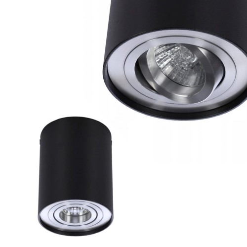Lampa sufitowa / natynkowa BROSS 1 czarna/aluminium AZ0779 Azzardo