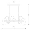 Lampa wisząca FATI Czarny/Złoty A8163-3A Zuma Line