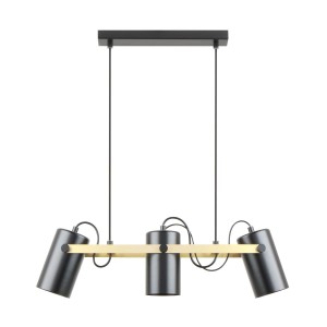 Lampa wisząca RESI Czarny/Złoty A8162-3A Zuma Line