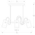 Lampa wisząca RESI Czarny/Złoty A8162-3A Zuma Line