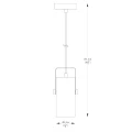 Lampa wisząca RESI Czarny/Złoty A8165-1 Zuma Line