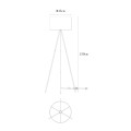 Lampa podłogowa CARA Czarny A4001-BK Zuma Line