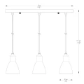 Lampa wisząca MORA Czarny A8102-3A Zuma Line