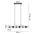Lampa wisząca RORY 6 TRANSPARENT 1206/6 Emibig