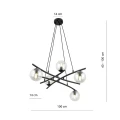 Lampa wisząca ESSA 5 TRANSPARENT 1202/5 Emibig
