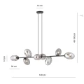 Lampa wisząca PANDORA 8 BL GRAFIT 1263/8 Emibig