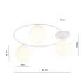 Lampa sufitowa  SOPRA 3 WH OPAL 1258/3 Emibig