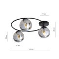 Lampa sufitowa  SOPRA 3 BL GRAFIT 1256/3 Emibig