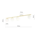 Lampa sufitowa  MONZA 4 WH OPAL 1253/4 Emibig