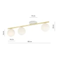 Lampa sufitowa  MONZA 3 WH OPAL 1253/3 Emibig