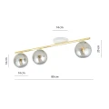 Lampa sufitowa  MONZA 3 WH GRAFIT 1251/3 Emibig