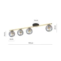 Lampa sufitowa  MONZA 4 BL GRAFIT 1250/4 Emibig