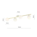 Lampa sufitowa  SPLENDI 4 WH OPAL 1249/4 Emibig