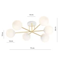 Lampa sufitowa  MAGNUM 6 WH OPAL 1234/6 Emibig