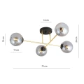 Lampa sufitowa  MAGNUM 4 BL GRAFIT 1269/4 Emibig