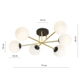 Lampa sufitowa  MAGNUM 6 BL OPAL 1233/6 Emibig