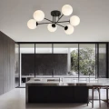 Lampa sufitowa  ROMA 6 BL OPAL 1232/6 Emibig