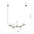 Lampa wisząca RITZ 5 BL TRANSPARENT 1296/5 Emibig