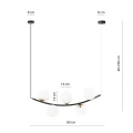 Lampa wisząca RITZ 5 BL OPAL 1298/5 Emibig