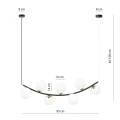 Lampa wisząca RITZ 7 BL OPAL 1298/7 Emibig