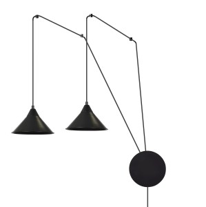 Lampa wisząca ABRAMO 2 BLACK 160/2 EMIBIG
