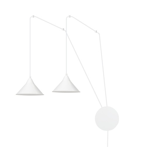 Lampa wisząca ABRAMO 2 WHITE 159/2 EMIBIG