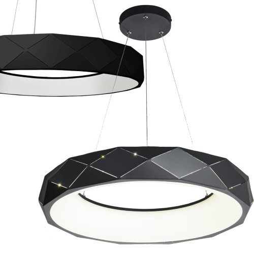 Lampa wisząca REUS LED czarna LP-8069/1P LED BK LIGHT PRESTIGE