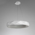 Lampa wisząca REUS 36W LED biały pierścień z geometrycznym wzorem Light Prestige