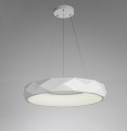 Lampa wisząca REUS 36W LED biały pierścień z geometrycznym wzorem Light Prestige