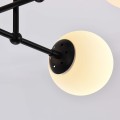 Lampa wisząca Roma 4 czarna z białymi, szklanymi kulami Light Prestige