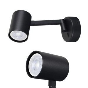 Kinkiet z wysięgnikiem SNOW czarny LP-731/1WL BK Light Prestige