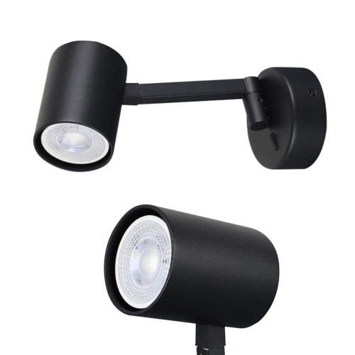 Kinkiet z wysięgnikiem SNOW czarny LP-731/1WL BK Light Prestige