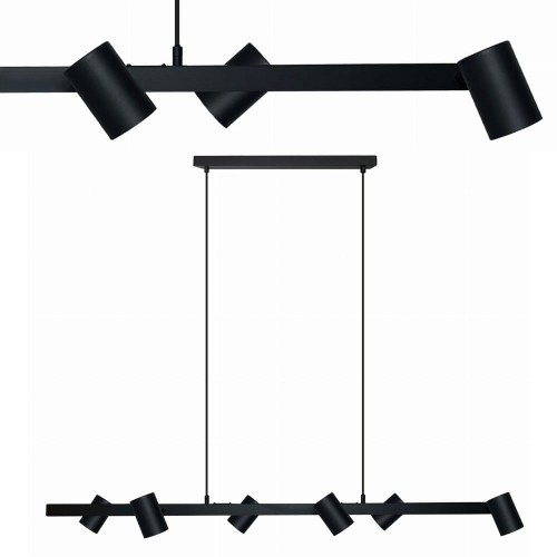 Lampa wisząca SNOW 6 linia czarna LP-731/6L BK Light Prestige