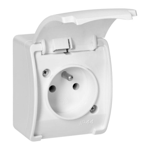 Gniazdo pojedyncze 2P+Z AQUATIC, IP44, białe OR-OE-7105/W ORNO