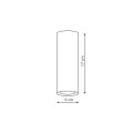 Spot tuba MANACOR czarno-złota 6x17cm GU10 LIGHT PRESTIGE
