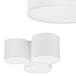 Lampa sufitowa MONA WHITE z 3 białymi połączonymi kloszami TK Lighting