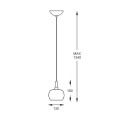 Lampa wisząca CRYSTAL kula o śr. 13cm z wiszącymi kryształkami Zuma Line
