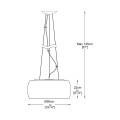 Lampa wisząca CRYSTAL o średnicy 50cm z kryształowymi sopelkami Zuma Line
