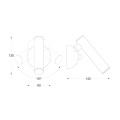 KINKIET ZUMA LINE LOYA WALL W0461-01A-S8S8-