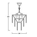 17106/3+1-CHR AMEDEO LAMPA WISZĄCA CHROM/CHROME Zuma Line